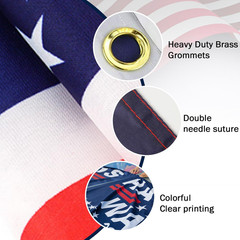 250th Anniversary Flag 3×5 Ft Double-Sided Print, Feet, Multicolor