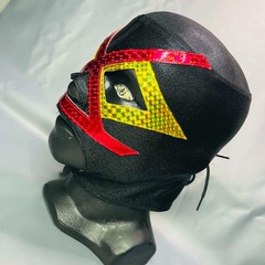 Villano Wrestling Lucha Libre Costume Mask Mascara Luchador Black Gold Red