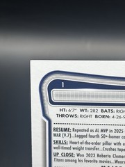 2026 Bowman Aaron Judge Sky Blue Border #/499 New York Yankees