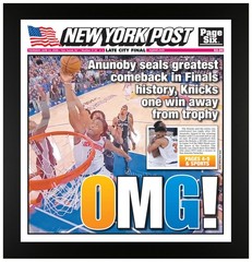 2026 NBA Finals Champions New York Knicks 4 Frame Collection w « The Tip of the W