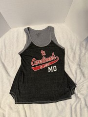 Soft As A Grape St. Louis Cardinals Tank Top Gray Women’s Medium M Baseball MLB