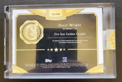 2025 Topps Five Star David Wright Golden Graphs Auto Gold 10/10 #GG-DW Mets