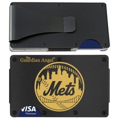 New York Mets Engraved Titanium Carbon Fiber RFID Blocking Wallet Gift D7