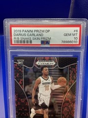 2019 Prizm Draft Picks Red and Black Snake Skin Prizm Darius Garland PSA 10 RC