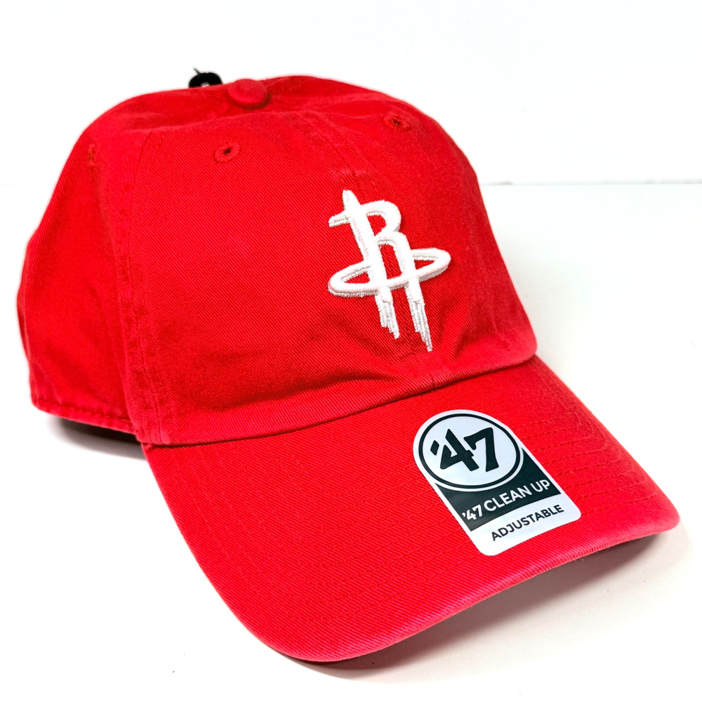 &rsquo;47 Houston Rockets Clean Up Red Adjustable Strap Hat Dad Cap