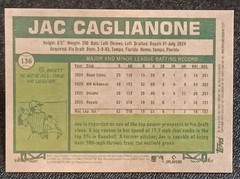2026 TOPPS HERITAGE JAC CAGLIANONE DARK GREY BORDER #136