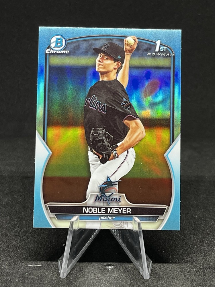 2023 Bowman Draft – Chrome Noble Meyer #BDC-6 Sky Blue Refractor (RC) Marlins