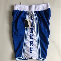 New Los Angeles Lakers Men Classic Blue Pockets stitched Shorts Size US