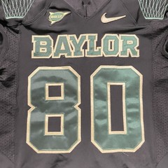 2012 Baylor Bears Nike Team Player Issued Football Jersey Away #80 Big 12 Black