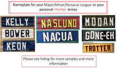 UNSEWN Nameplate Namebar for CHL/WHL/Minor Hockey Jersey PLEASE READ DESCRIPTION
