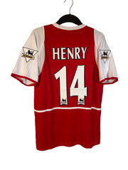 Arsenal HENRY 14 2003-04 Home Soccer Jersey Nike Football Soccer Shirt Badge Kit