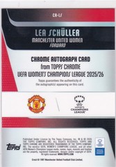 2025-26 Topps Chrome Womens UEFA Club Competitions Lea Schuller Auto /250 Pink