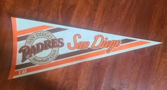 Vintage San Diego Padres 1990s RETRO Felt Full Size Pennant, MLB
