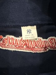 New York Yankees Navy Blue Fleece Full Zip Vest Baby Ruth Logo Men’s Size XL MLB