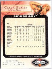 2002-03 Fleer Box Score #3 BSD Caron Butler Box Score Debuts #/2002