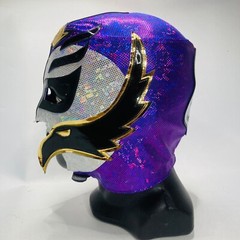 Phantom Mysterio Ver 2 Semi-Professional Grade Lucha Mask Purple & Gold Colors