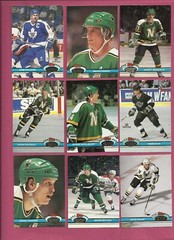 1991-92 TOPPS STADIUM CLUB MINNESOTA NORTH STARS TEAM SET