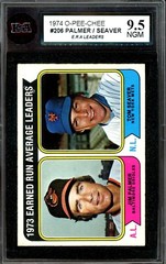 1974 TOPPS OPC O-PEE-CHEE #206 Jim Palmer Tom Seaver KSA 9.5 NGM 1973 NL Leaders