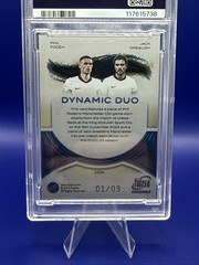 2025 Futera Incredible PHIL FODEN + JACK GREALISH Dynamic Duos Match Worn PSA 10