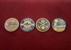 Denver Nuggets 2023 NBA Finals Champs memorabilia – 4 x 1.75&Prime; pin-back buttons