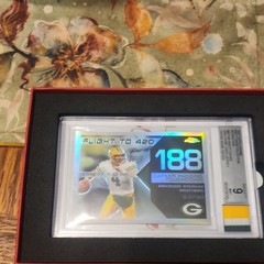 Topps 2007 Brett Favre Collection Flight to 420 Refractor #BFC-BF188 BGS