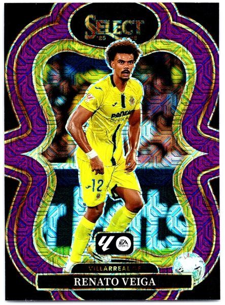 2025-26 Panini Select La Liga #137 Renato Veiga Purple Mojo