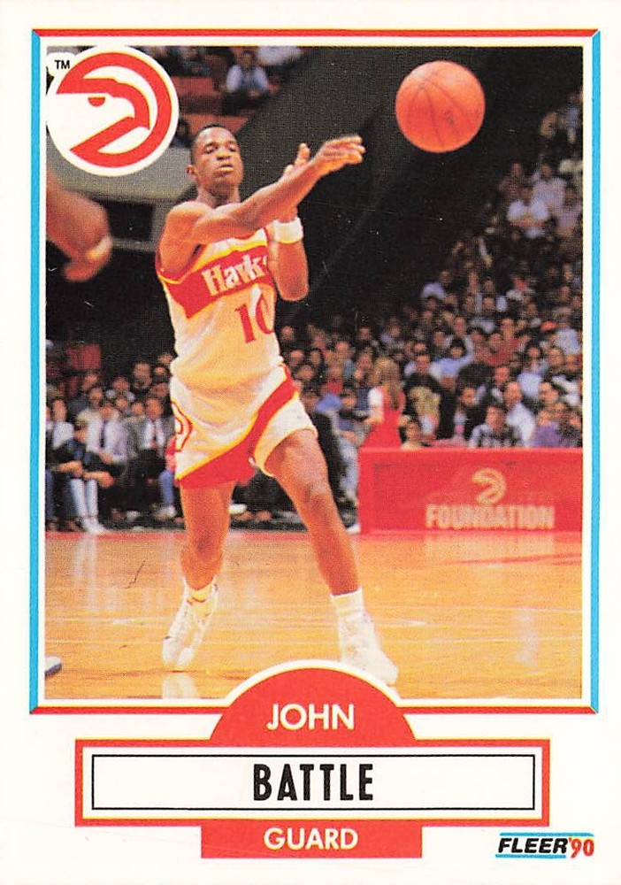 1990 Fleer #1 John Battle Atlanta Hawks