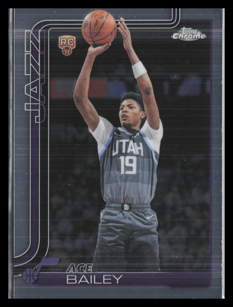 Ace Bailey Rookie Base #155 2025-26 Topps Chrome Update Utah Jazz