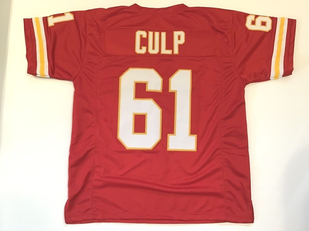 UNSIGNED CUSTOM Sewn Stitched Curley Culp Red Jersey – M, L, XL, 2XL