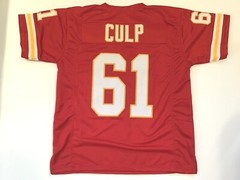 UNSIGNED CUSTOM Sewn Stitched Curley Culp Red Jersey – M, L, XL, 2XL
