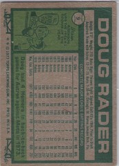 1977 Topps #9 Doug Rader, VG -corner