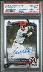 2025 Bowman Draft Chrome Eli Willits 1st Refractor Auto /499 RC PSA 9 MT #CPA-EW