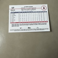 2024 Series 2 Base #549 Kyren Paris Los Angeles Angels