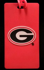 Georgia Bulldogs Rubber Luggage Tag UGA 4.3&Prime; x 3.3&Prime; – NEW!