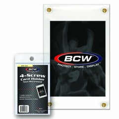 (10 Count Lot) BCW 4-Screw Screw-Down Trading Card Holder Regular Non-Recessed