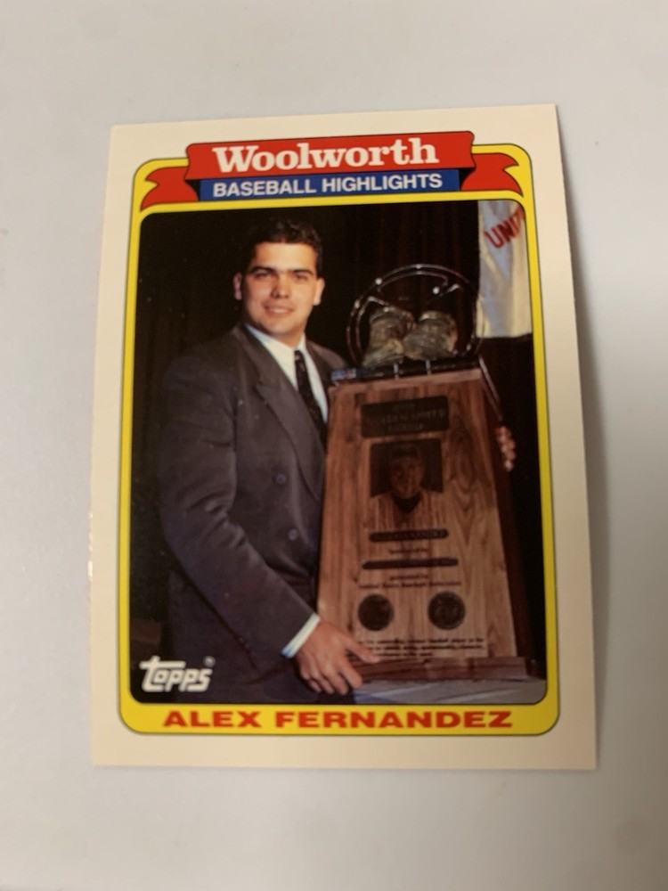 1991 Woolworth Alex Fernandez Chicago White Sox