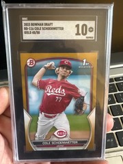 2023 Bowman Draft Cole Schoenwetter Gold /50 SGC 10 Gem Mint #BD-116 1st