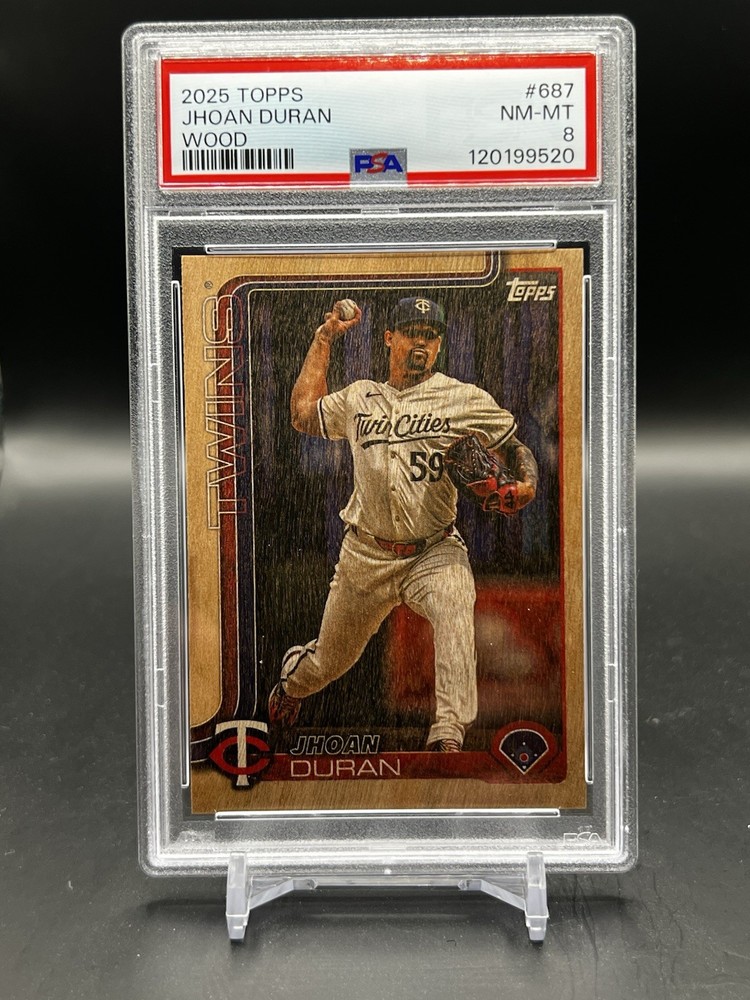 2025 Topps Series 2 – Jhoan Duran #687 /25 Wood Grain Twins SSP Only One Graded!
