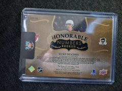 2023-24 The Cup – LUKE HUGHES – Honorable Numbers – Rookie Parch Auto – # 15/43
