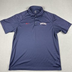 Gonzaga Bulldogs Shirt Mens XL Navy NCAA Basketball Nike Fit Dry Polo