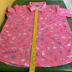 Toronto Blue Jays Barbie Game Day Pink XL Button Shirt Promo 2025 MLB Mattel