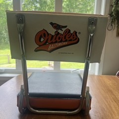 Vintage Baltimore Orioles Stadium Seat Padded Folding Bleacher Chair Sports