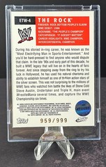 The Rock ~ 2007 Topps E-Topps WWE WWF WCW HOF Dwayne Johnson /999