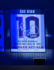 2025 UCONN HUSKIES SUE BIRD COMMEMORATIVE CARD – RETIREMENT JERSEY DAY – 12/7/25