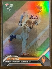 2023 Topps Now #713 Pete Alonso New York Mets RAINBOW FOIL 1/1