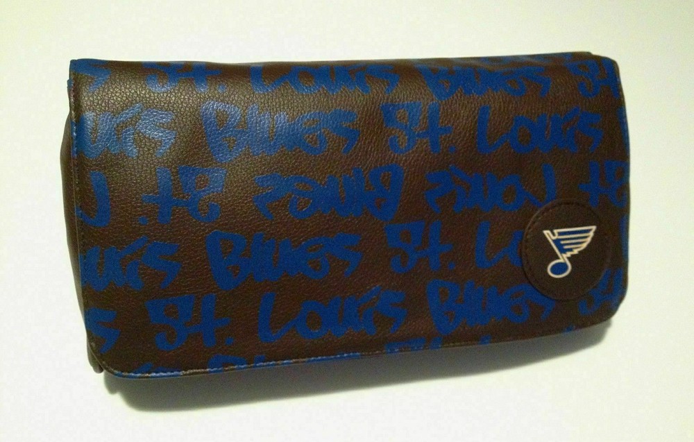 NHL ST. LOUIS BLUES GRAFFITI CLUTCH PURSE (11 1/2&Prime; x 2 3/8&Prime; x 5 1/2&Prime;)