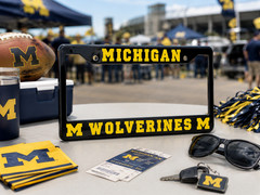 Michigan Wolverines License Plate Frame Cover – Black – EliteAuto3K
