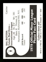 1979 TCMA Toledo Mud Hens 8 Sal Butera BXCP36