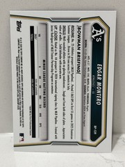 2026 Bowman Edgar Montero #BP-139 Purple Border /250 1st Prospect Athletics