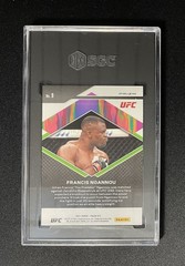 2021 Panini Prizm UFC Fearless Green Prizm Francis Ngannou #9 SGC 10 Gem Mint GM